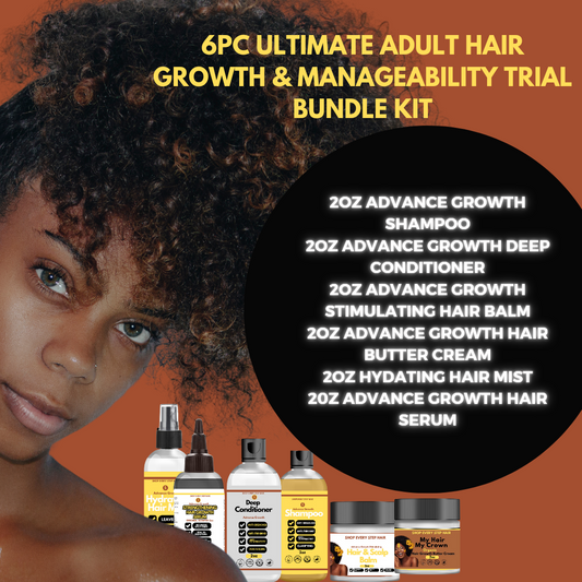 6 PCS  Ultimate Adult Hair Growth & Manageability Trial Bundle Kit