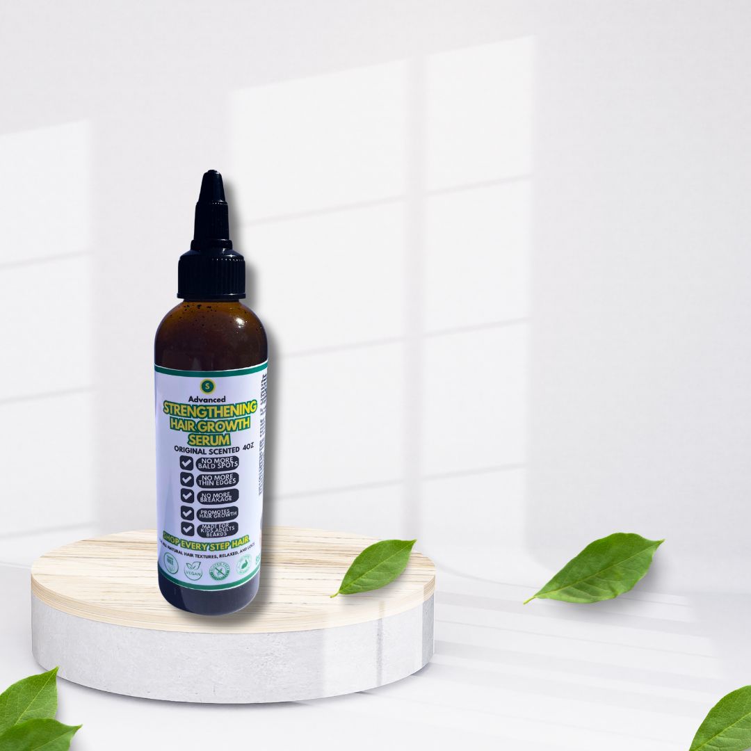 This powerful formula promotes hair growth while reducing breakage and nourishing the scalp. It effectively seals in moisture, improving overall manageability and soothing irritation.

With a unique blend of vitamins, minerals, and natural oils, this lightweight serum is easily absorbed and enhances shine, leaving your hair looking and feeling its best.

Best of all, our Advanced Hair Growth Serum is 100% chemical-free and cruelty-free, making it a guilt-free choice for the whole family.

For optimal result